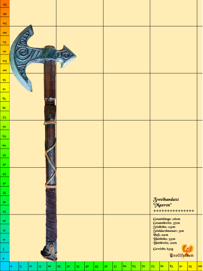Maeron LARP Axt Zweihand Trollfelsen Maße Maeron LARP Axt Zweihand Trollfelsen Maße